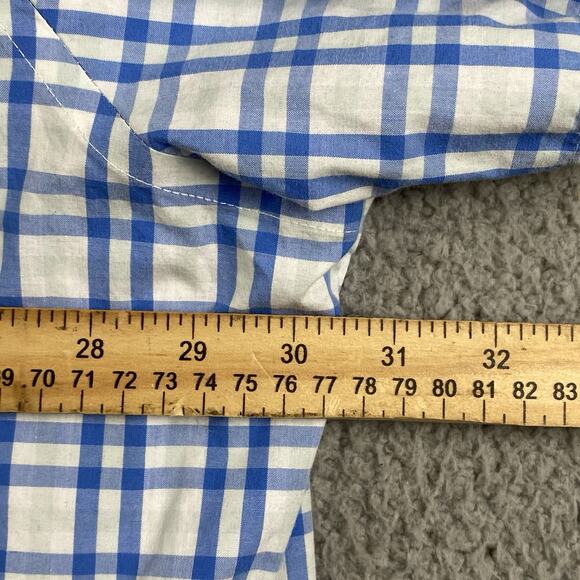 Croft & Barrow Button Down Shirt Men’s 3XB Blue Plaid Causal Classic Formal - Picture 6 of 9